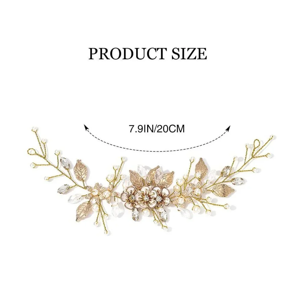 Wedding Hair Vine Bridal Headpiece Pearl Rhinestone Women Accessories
